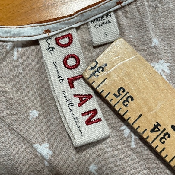 Dolan Anthropologie‎ Palm Tank Top Sleeveless Casual Summer Blouse Brown Ivory S - Picture 4 of 6